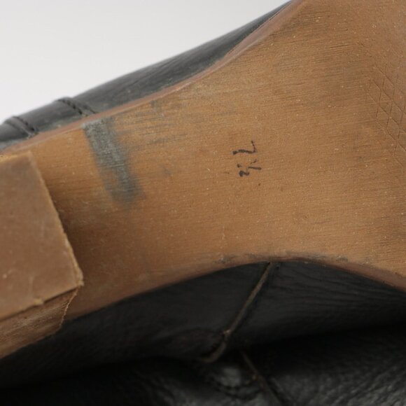 Madewell Womens Billie Boot Size 7.5 Black Leather Block Heel Western Bootie - Picture 10 of 13